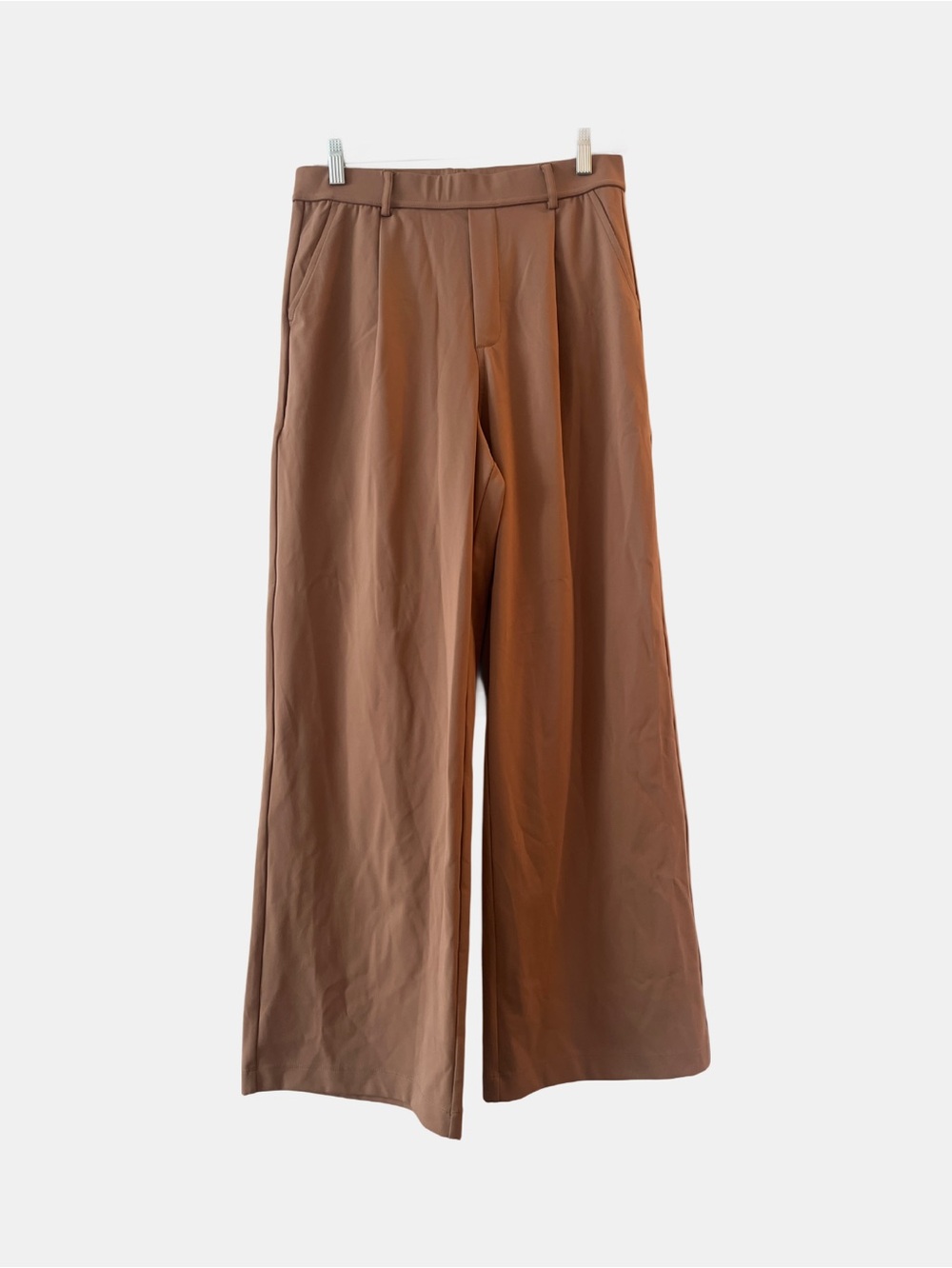 Halara Coffee Brown Wide-Leg Pants with Pockets NWT Size Medium Regular
